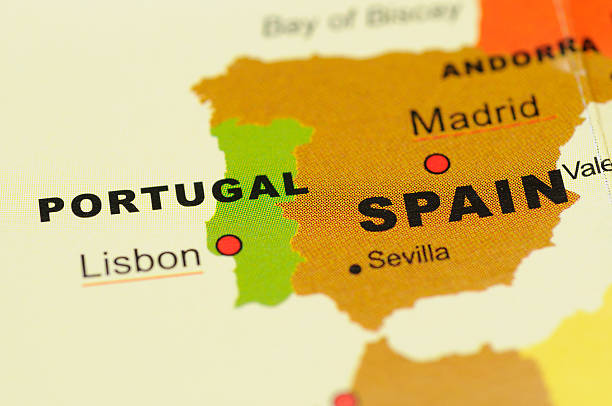 mapa españa y portugal
